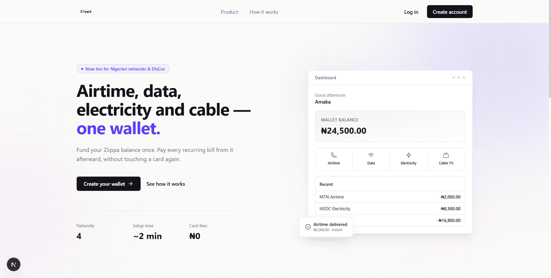Ziippa — Bill Payment Wallet built by Zephra Studio